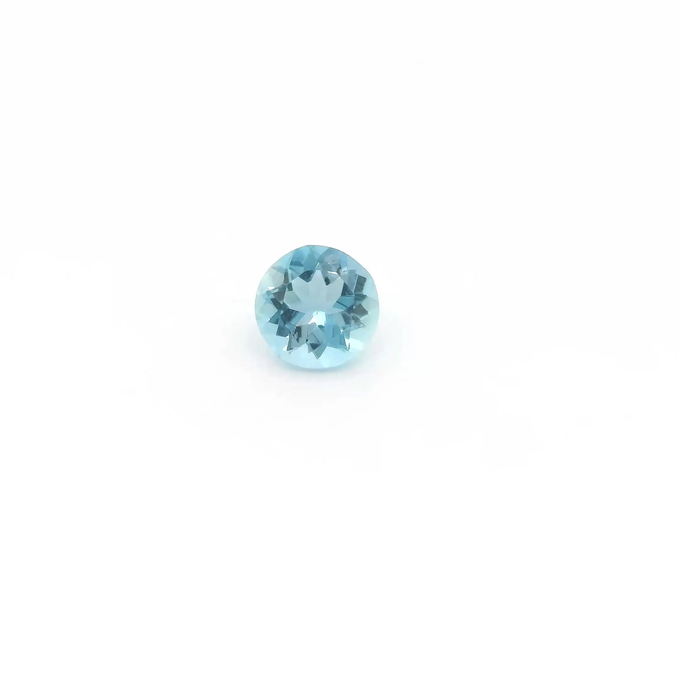 0.35ct Round Natural Aquamarine (Colour Blue, Clarity Eye Clean, Cut Faceted)