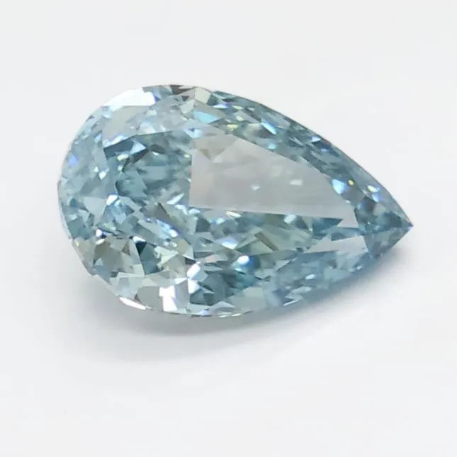 1.01ct Pear Lab Grown Diamond (Colour Fancy Vivid Blue, Clarity VVS2, IGI Certified)