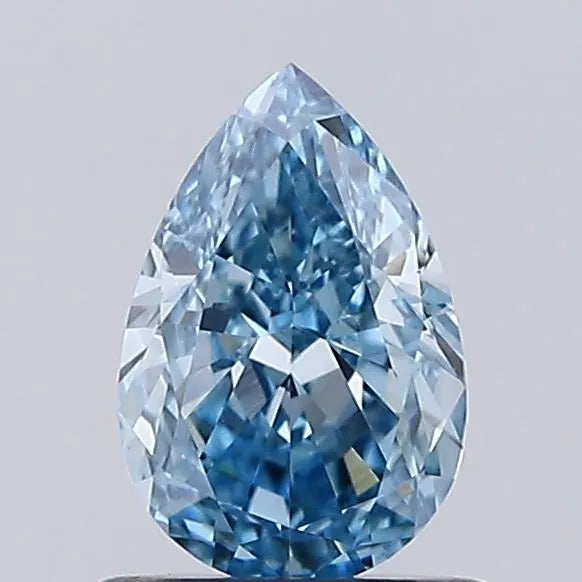 1.02ct Pear Lab Grown Diamond (Colour Fancy Vivid Blue, Clarity VS1, IGI Certified)